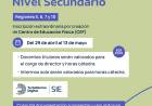 EDUCACIÓN: ABRE INSCRIPCIÓN A CARGOS ANTE LA CREACIÓN DE CENTROS DE EDUCACIÓN FÍSICA 