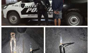 DEMORARON A DOS SUJETOS CON UNA REPLICA DE UN ARMA DE FUEGO Y HERRAMIENTAS PARA FORZAR CERRADURAS I
