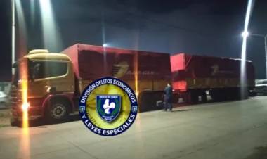 SECUESTRARON UN CAMIÓN CON 12 TONELADAS DE PLÁSTICOS EN RESISTENCIA: HAY DOS DETENIDOS