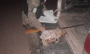 EN EL PARAJE PAMPA GRANDE DEMORAN A UN AUTOMOVILISTA CON UN ARMA DE FUEGO SIN PERMISO DE CAZA 