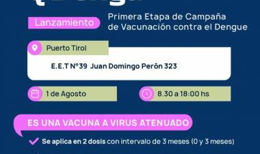 CHACO COMIENZA LA VACUNACIÓN CONTRA EL DENGUE