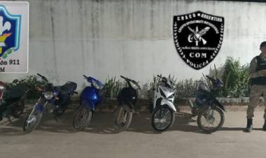 GENERAL SAN MARTÍN: INCAUTAN ONCE MOTOCICLETAS DURANTE OPERATIVO DE PREVENCION