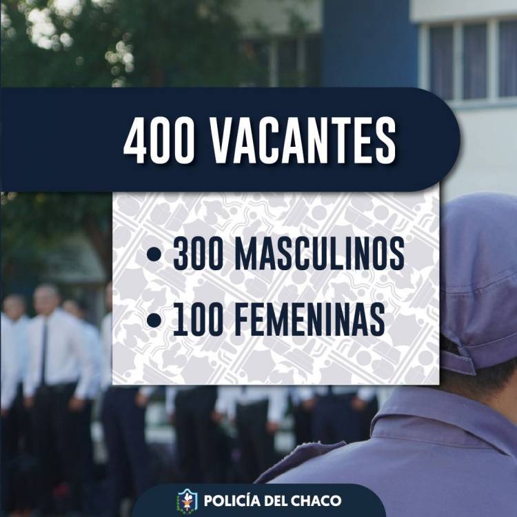 INGRESO A LA POLICÍA: EL GOBIERNO PROVINCIAL REITERA LA CONVOCATORIA PARA 400 NUEVOS AGENTES 