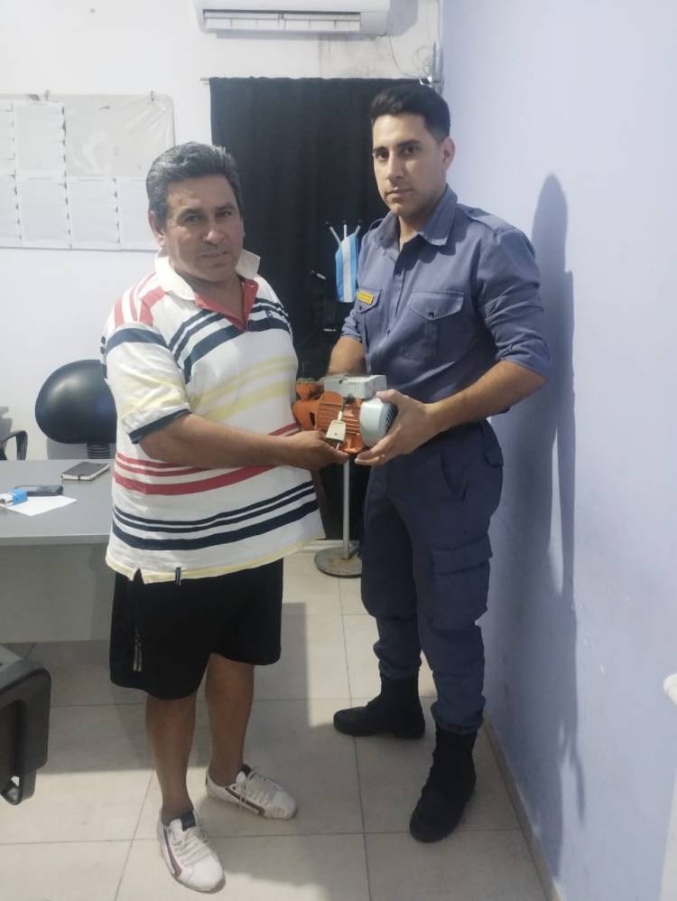 BOMBA DE AGUA DEVUELTA A SU DUEÑO 