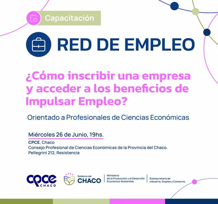 RED DE EMPLEO: ESTE MIÉRCOLES CAPACITARÁN A PROFESIONALES DE CIENCIAS ECONÓMICAS