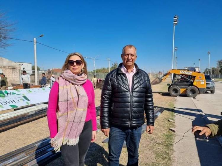 LA MUNICIPALIDAD DE VILLA ÁNGELA ULTIMA DETALLES EN EL ESPUM PARA LA 2° EXPO POTENCIAR