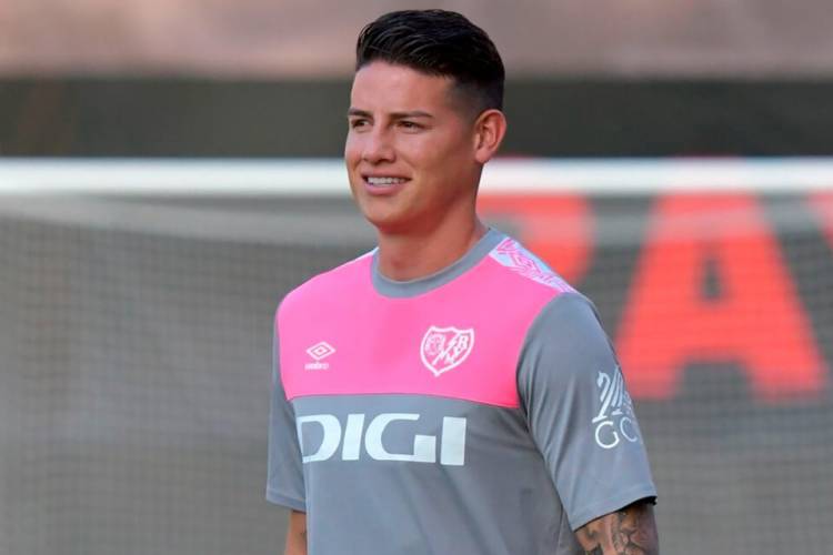 JAMES RODRÍGUEZ JUGARÁ CON LA BANDA ROJA DEL RAYO VALLECANO