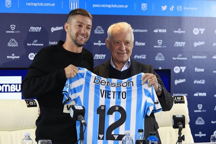 RACING PRESENTÓ A VIETTO Y SE ACORDÓ DE ACUÑA
