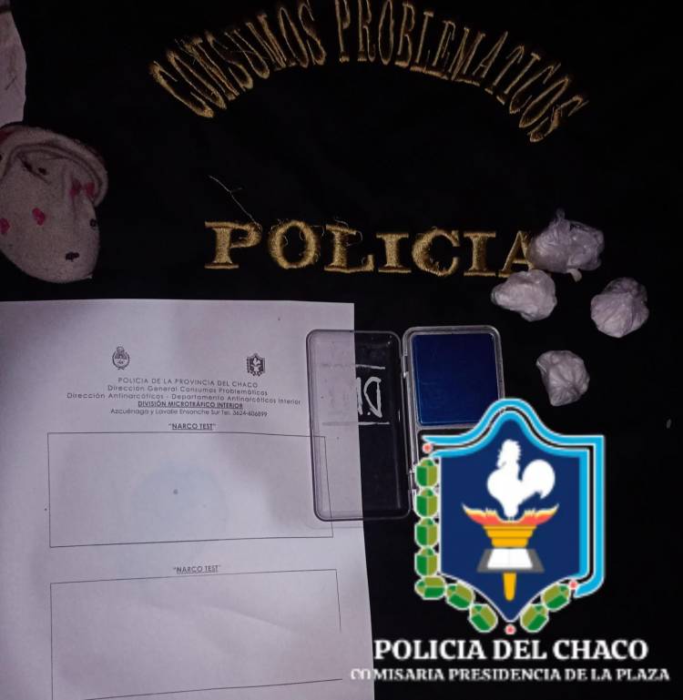 COMISARÍA PRESIDENCIA DE LA PLAZA: INTERCEPTARON A UN MOTOCICLISTA CON COCAÍNA