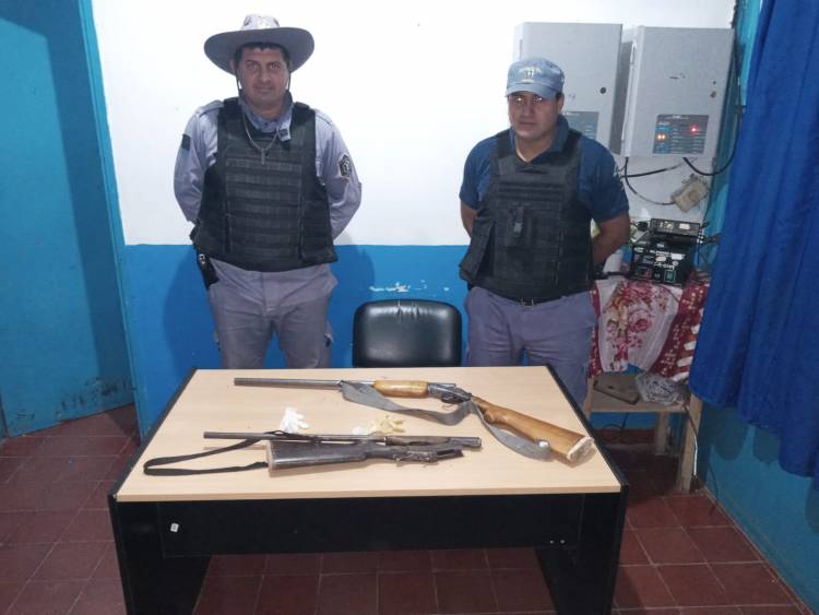 SECUESTRAN DOS ARMAS DE FUEGO DURANTE UNA INVESTIGACIÓN POR ABIGEATO